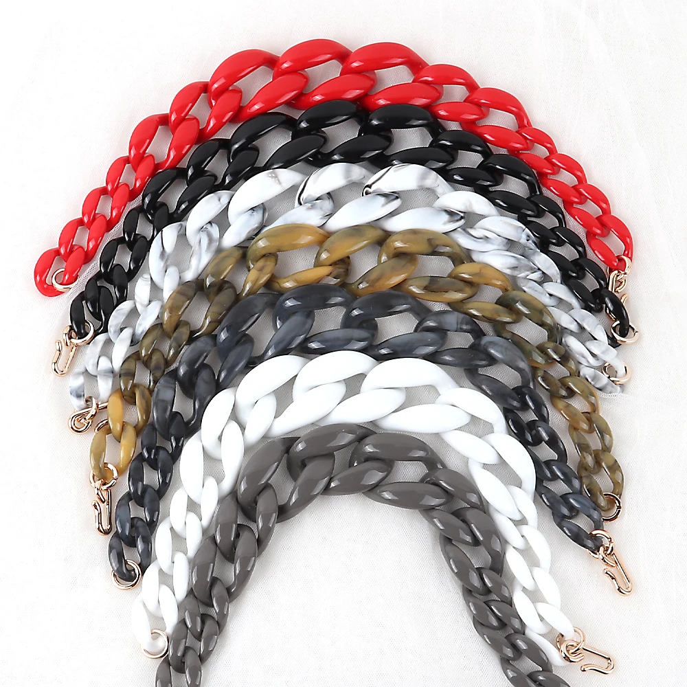 FishSheep Vintage Big Acrylic Red Choker Necklace for Women Punk Large Resin Chunky Chain Collar Pendants Necklaces Jewelry Gift