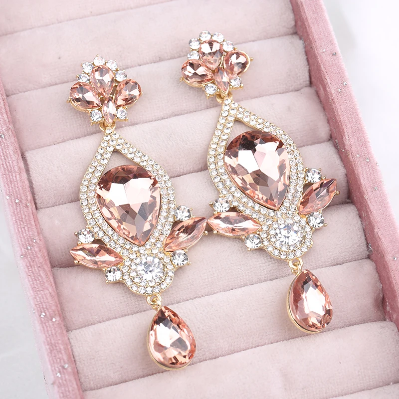 VEYO Classic Lady Long Crystal Drop Earrings Luxury Wedding Earrings for Women Fashion Jewelry 2023New Gift