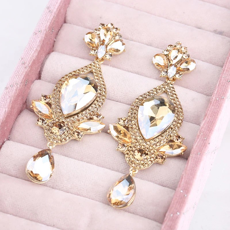 VEYO Classic Lady Long Crystal Drop Earrings Luxury Wedding Earrings for Women Fashion Jewelry 2023New Gift