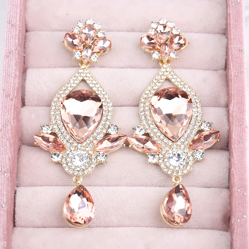 VEYO Classic Lady Long Crystal Drop Earrings Luxury Wedding Earrings for Women Fashion Jewelry 2023New Gift