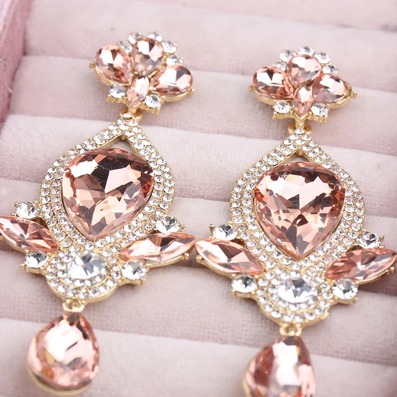 VEYO Classic Lady Long Crystal Drop Earrings Luxury Wedding Earrings for Women Fashion Jewelry 2023New Gift
