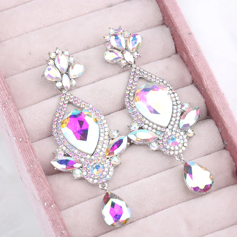 VEYO Classic Lady Long Crystal Drop Earrings Luxury Wedding Earrings for Women Fashion Jewelry 2023New Gift