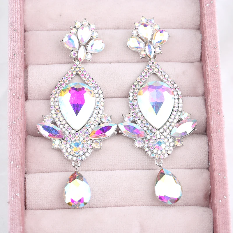 VEYO Classic Lady Long Crystal Drop Earrings Luxury Wedding Earrings for Women Fashion Jewelry 2023New Gift
