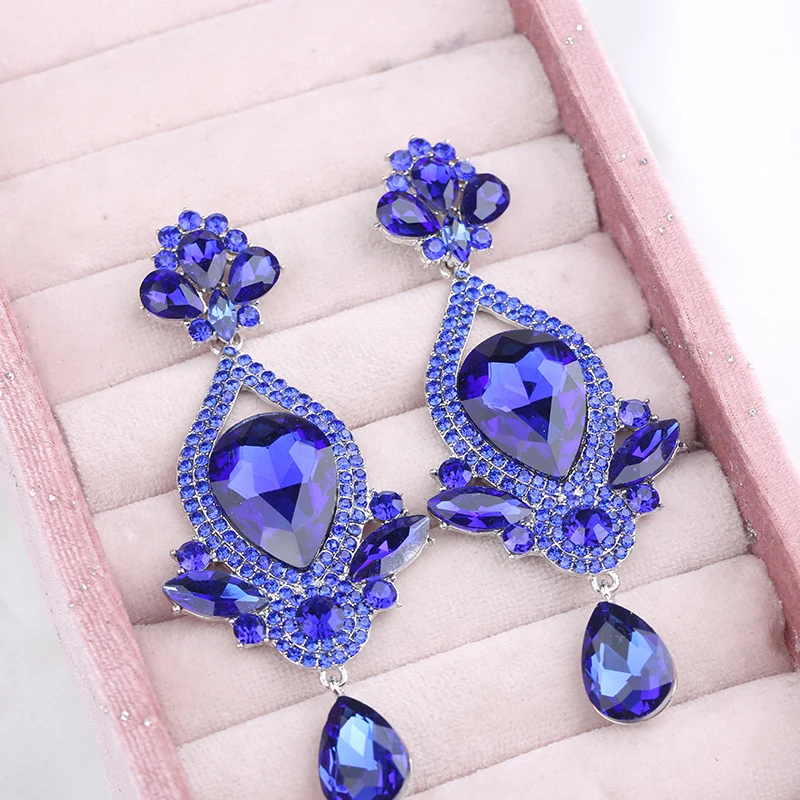 VEYO Classic Lady Long Crystal Drop Earrings Luxury Wedding Earrings for Women Fashion Jewelry 2023New Gift