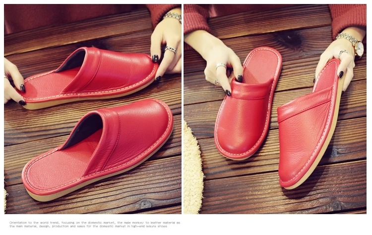 Affordable PU Leather Slipper Men's Home Shoes Winter Waterproof Slippers Unisex Indoor Shoes Room Guest Slipper Man Flip Flops
