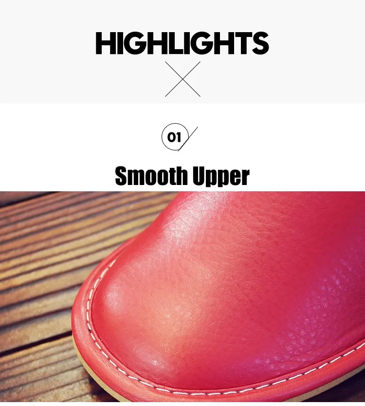 Affordable PU Leather Slipper Men's Home Shoes Winter Waterproof Slippers Unisex Indoor Shoes Room Guest Slipper Man Flip Flops