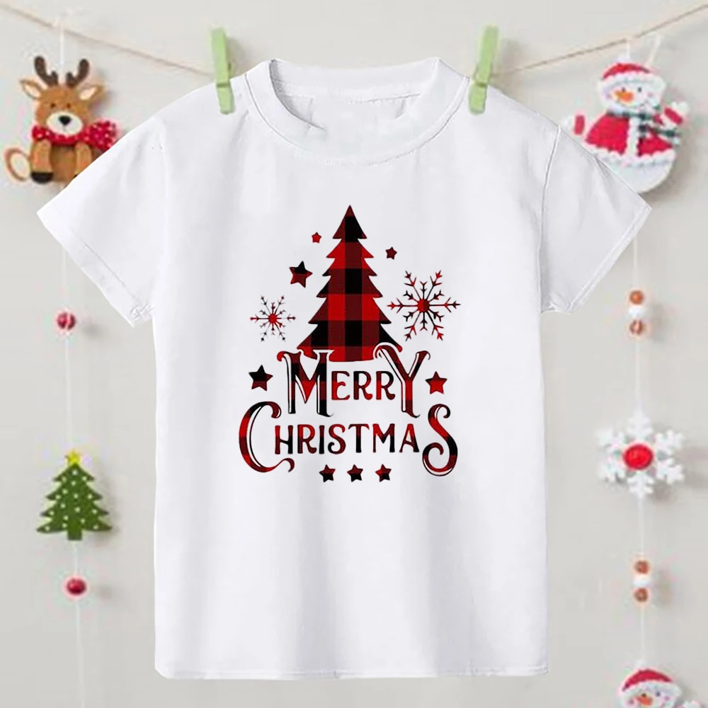 Family Christmas Matching Outfits Xmas Party Gifts Clothes Mother Father Daughter Son T-shirt + Baby Bodysuit Casual Family Look