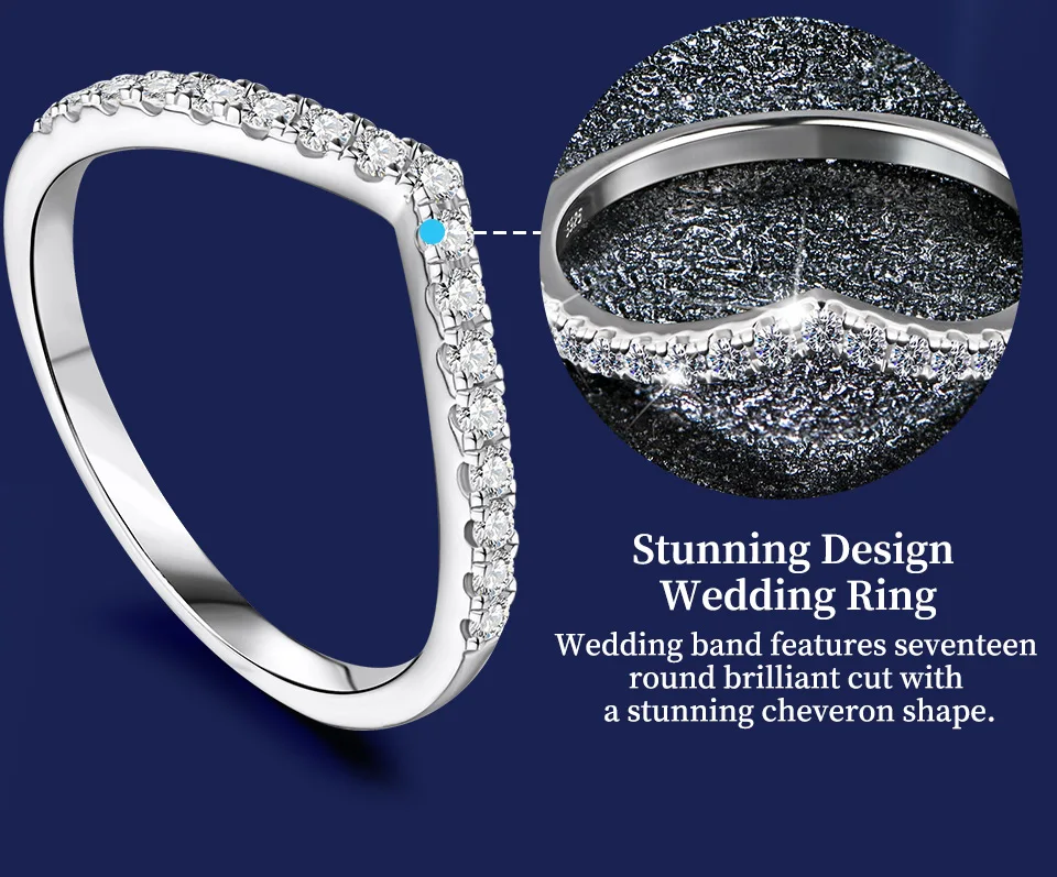 ATTAGEMS Moissanite Diamond Rings Jewelry Women Engagement Ring 925 Sterling Silver Jewelry Wedding Moissanite Band Ring