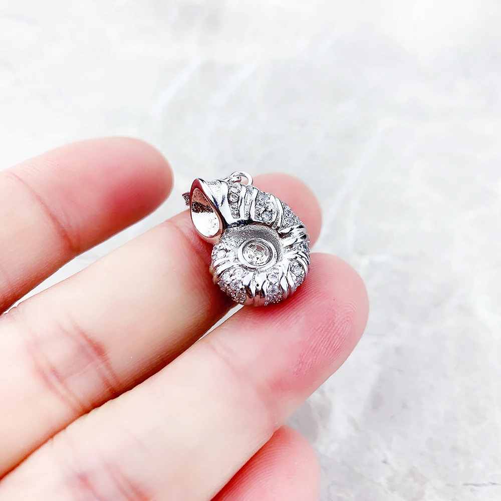 New Conch Pendant Lucky Charm Ocean Gift For Women Summer 925 Sterling Silver Trendy Jewelry
