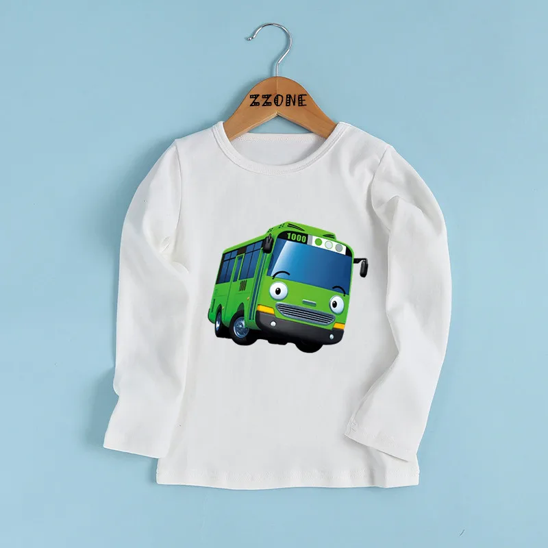Tayo the Little Bus Print Cartoon Kids T shirt Funny Casual Children Clothes Autumn Baby Boys Girls Long Sleeve T-shirt,LKP5837