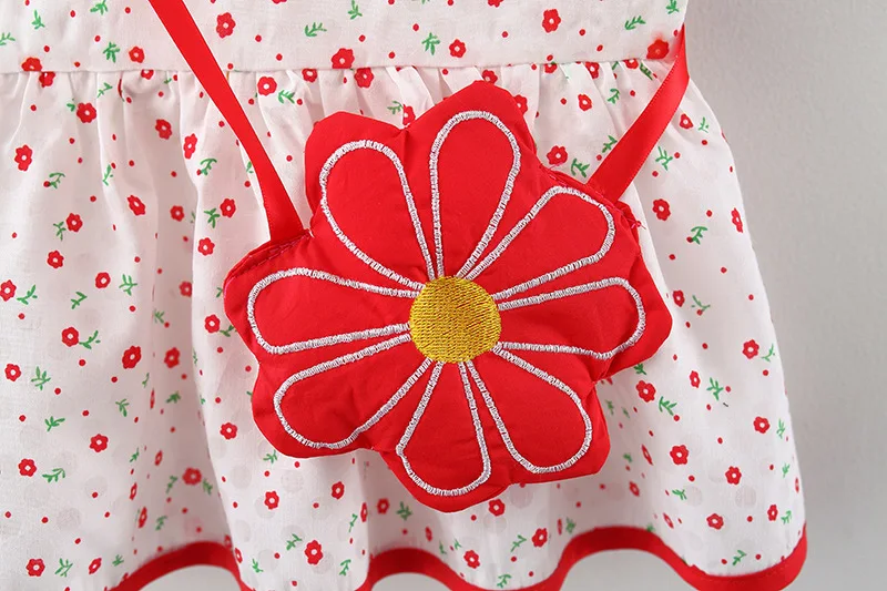 2Piece Summer Newborn Dresses Toddler Clothes Korean Cute Bow Flowers Beach Infant Princess Dress Baby Girl Clothing Set BC252
