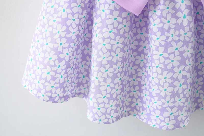 2Piece Summer Newborn Dresses Toddler Clothes Korean Cute Bow Flowers Beach Infant Princess Dress Baby Girl Clothing Set BC252