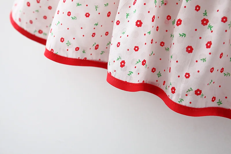 2Piece Summer Newborn Dresses Toddler Clothes Korean Cute Bow Flowers Beach Infant Princess Dress Baby Girl Clothing Set BC252