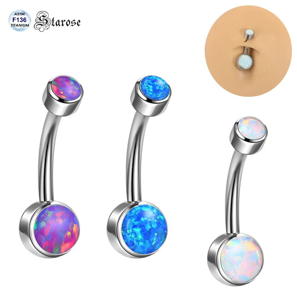Starose Implant Grade ASTM F136 Titanium Dermal Piercing Female VCH Piercing Ornament Vertical Clitoral Hood Belly Eyebrow Ring
