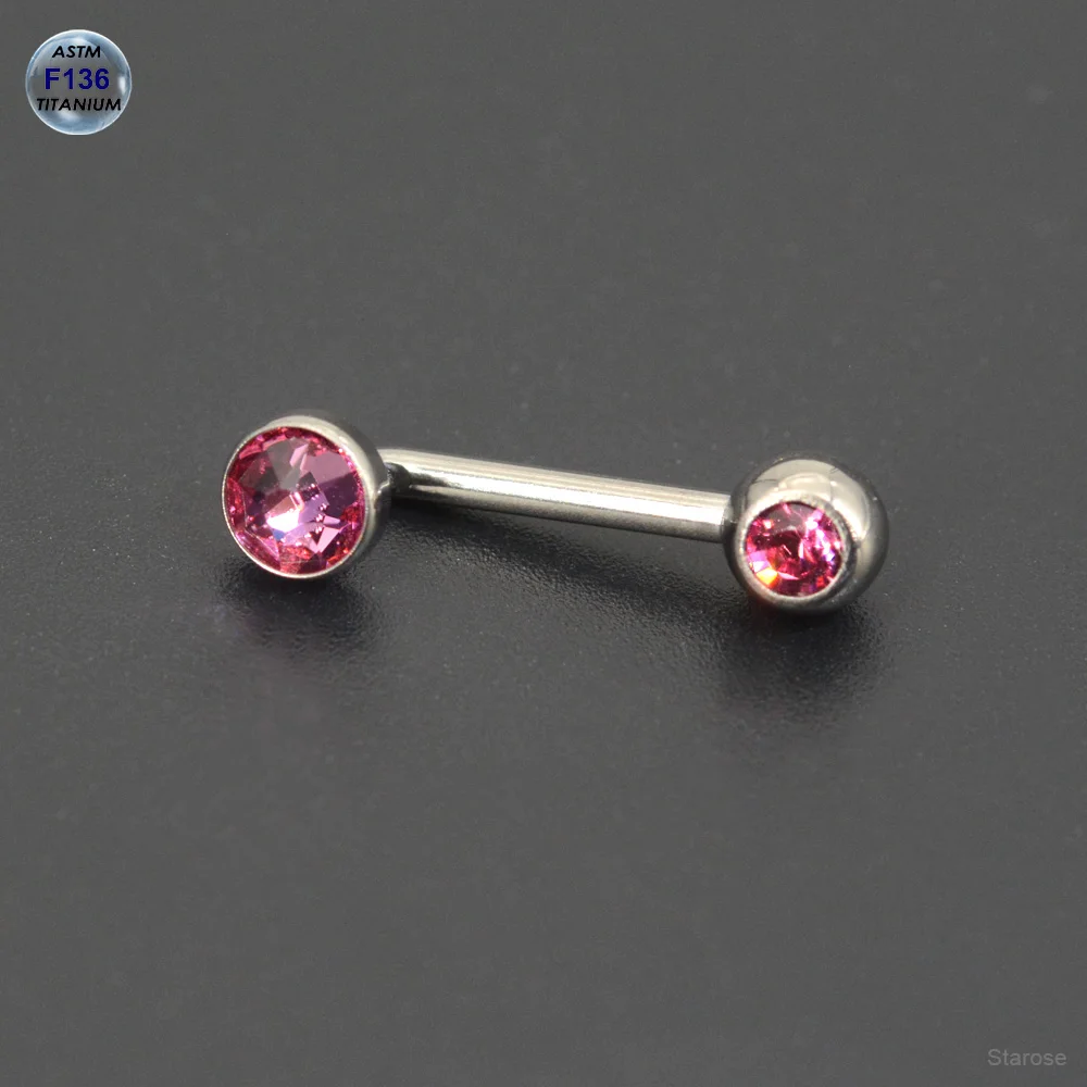 Starose Implant Grade ASTM F136 Titanium Dermal Piercing Female VCH Piercing Ornament Vertical Clitoral Hood Belly Eyebrow Ring