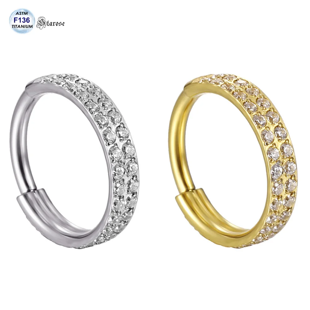 Starose Implant Grade ASTM F136 Titanium Dermal Piercing Female VCH Piercing Ornament Vertical Clitoral Hood Belly Eyebrow Ring