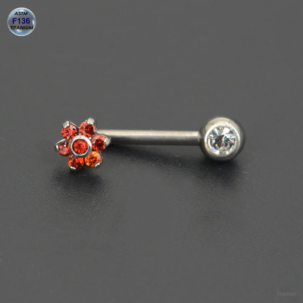 Starose Implant Grade ASTM F136 Titanium Dermal Piercing Female VCH Piercing Ornament Vertical Clitoral Hood Belly Eyebrow Ring