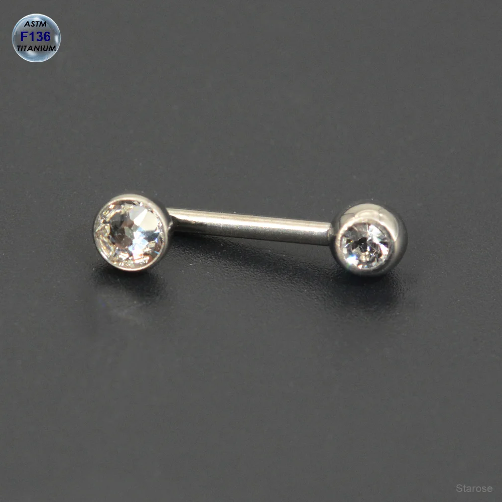 Starose Implant Grade ASTM F136 Titanium Dermal Piercing Female VCH Piercing Ornament Vertical Clitoral Hood Belly Eyebrow Ring