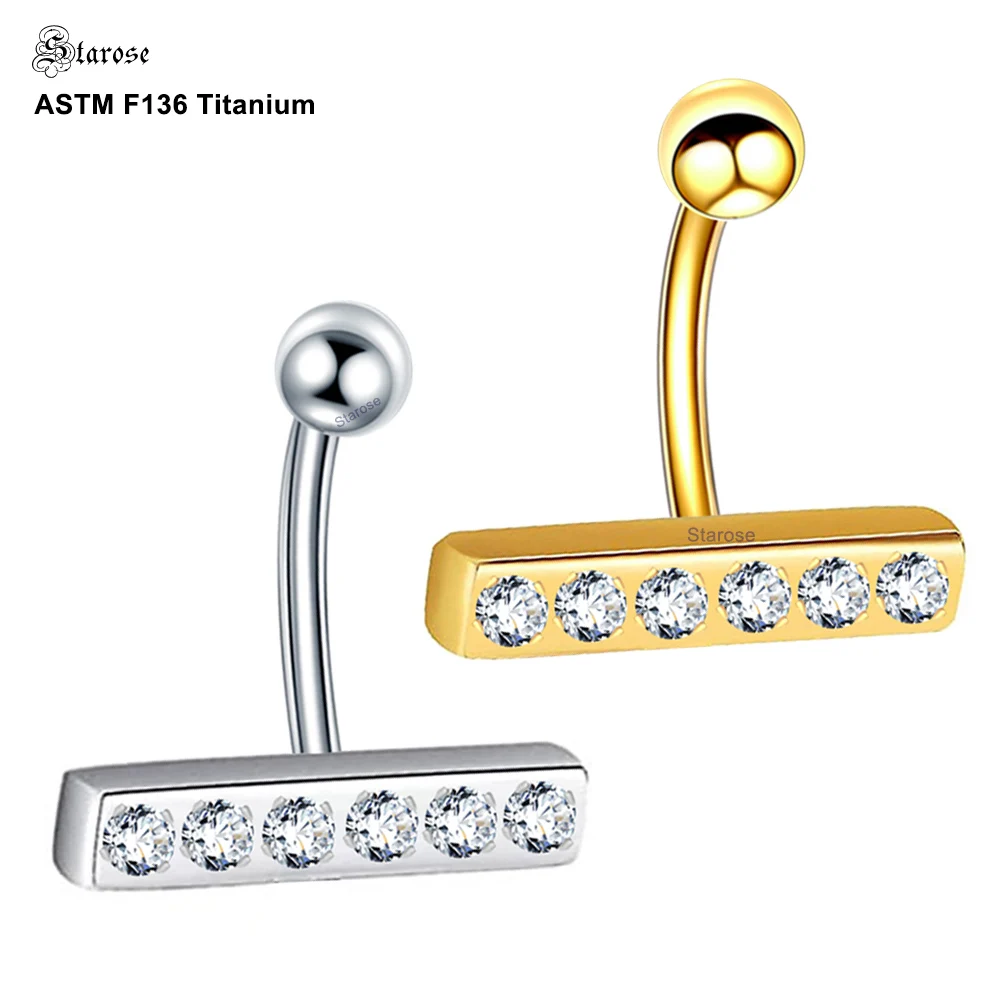 Starose Implant Grade ASTM F136 Titanium Dermal Piercing Female VCH Piercing Ornament Vertical Clitoral Hood Belly Eyebrow Ring