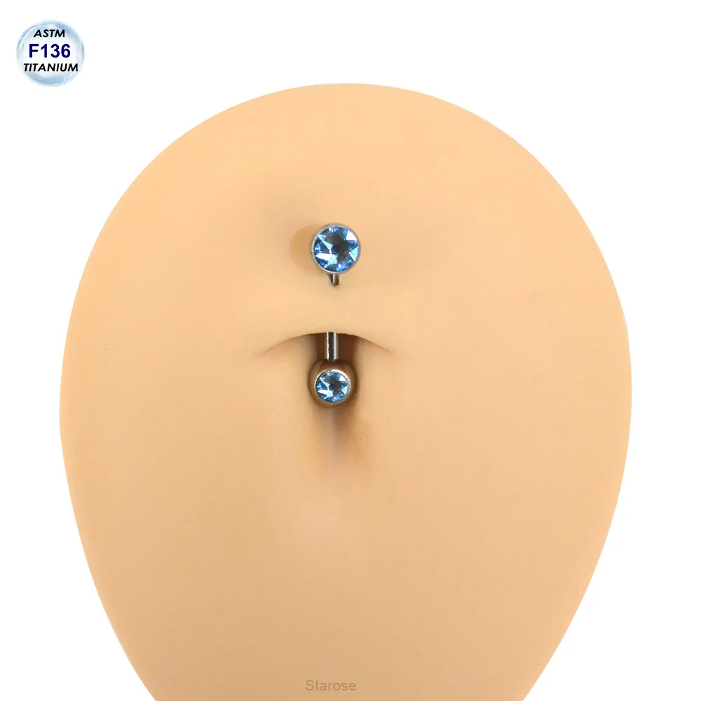 Starose Implant Grade ASTM F136 Titanium Dermal Piercing Female VCH Piercing Ornament Vertical Clitoral Hood Belly Eyebrow Ring