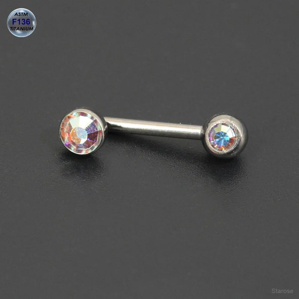 Starose Implant Grade ASTM F136 Titanium Dermal Piercing Female VCH Piercing Ornament Vertical Clitoral Hood Belly Eyebrow Ring
