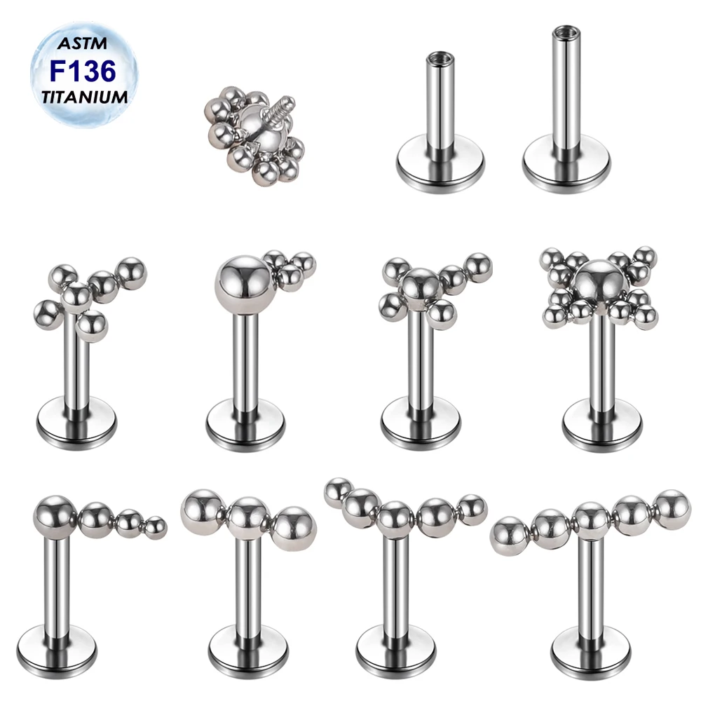 Starose Implant Grade ASTM F136 Titanium Dermal Piercing Female VCH Piercing Ornament Vertical Clitoral Hood Belly Eyebrow Ring