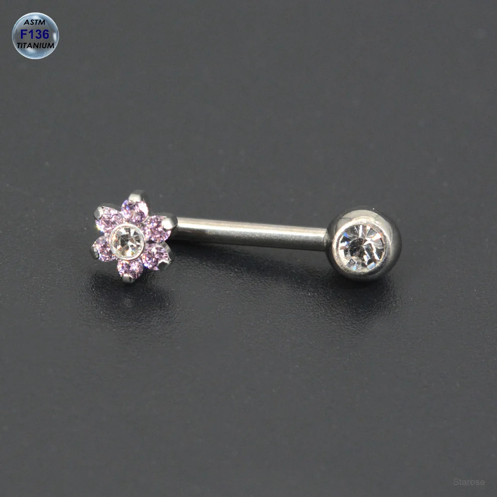 Starose Implant Grade ASTM F136 Titanium Dermal Piercing Female VCH Piercing Ornament Vertical Clitoral Hood Belly Eyebrow Ring