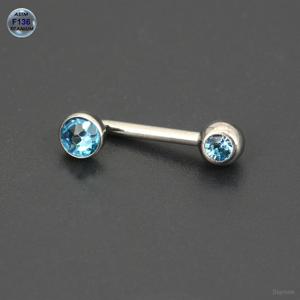 Starose Implant Grade ASTM F136 Titanium Dermal Piercing Female VCH Piercing Ornament Vertical Clitoral Hood Belly Eyebrow Ring