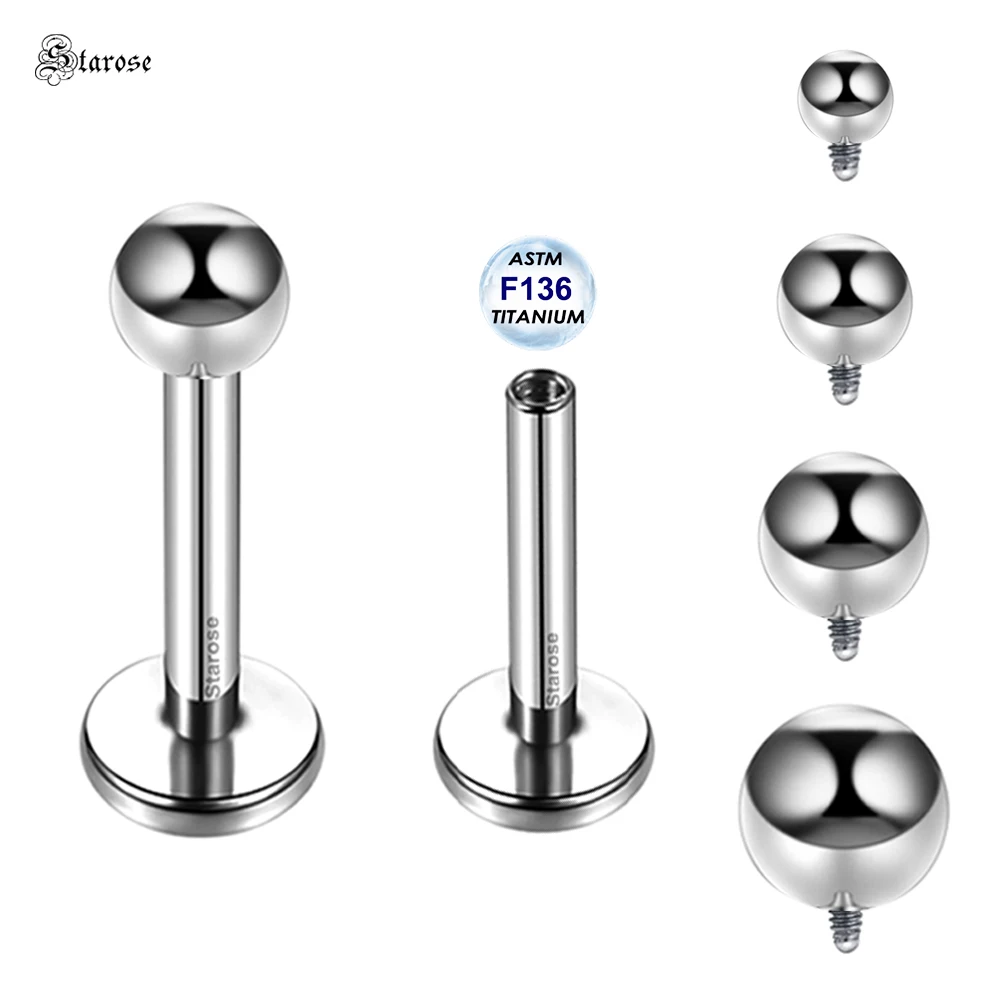 Starose Implant Grade ASTM F136 Titanium Dermal Piercing Female VCH Piercing Ornament Vertical Clitoral Hood Belly Eyebrow Ring