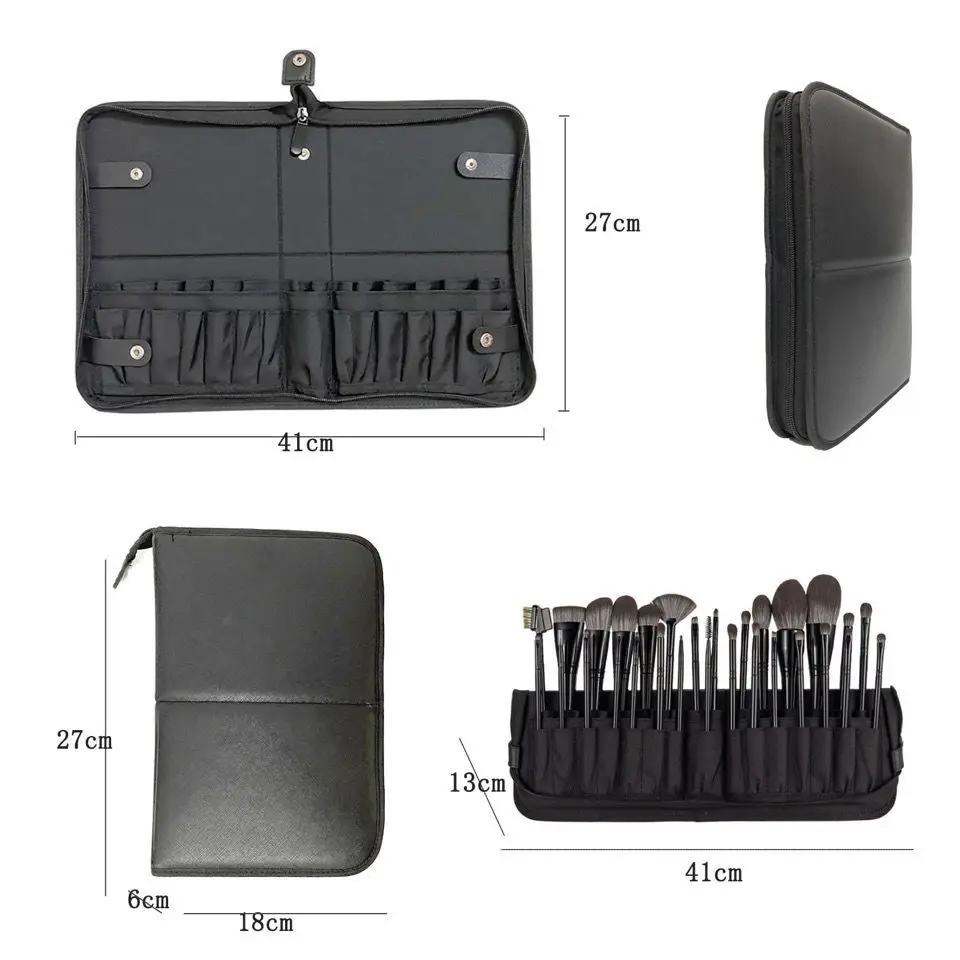 29 Holes Professional Fold Waterproof Women Makeup Brush Tools Bag Organizer Travel Powder Cosmetic Sets Toiletry Case Holder
