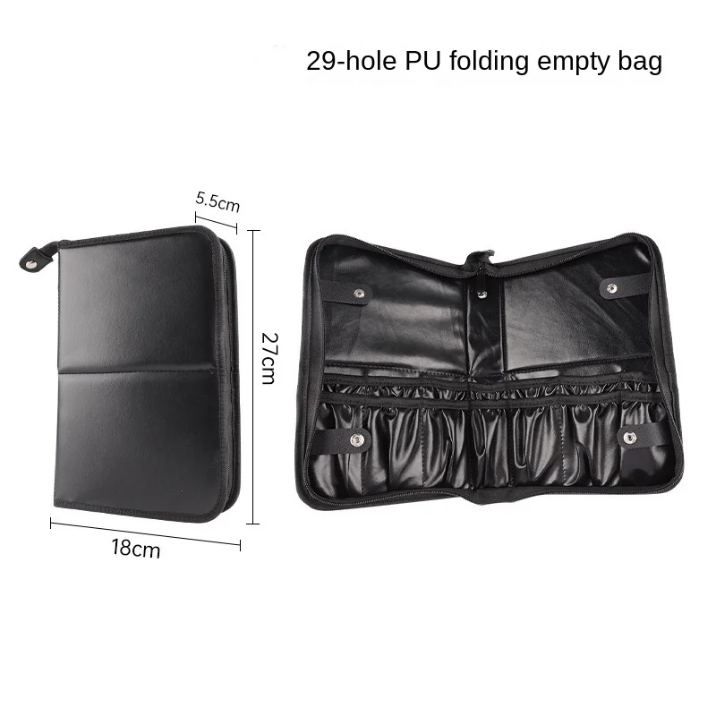 29 Holes Professional Fold Waterproof Women Makeup Brush Tools Bag Organizer Travel Powder Cosmetic Sets Toiletry Case Holder
