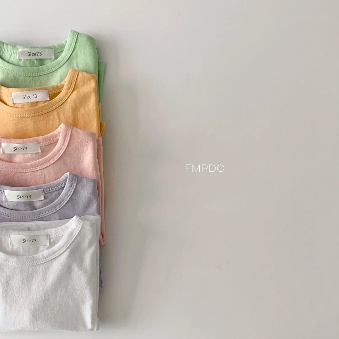 New Spring Autumn Baby T-Shirts Infant Baby Girls Boys Solid Color Base T Shirt Kids Cotton Tops Round Neck Toddler Clothes