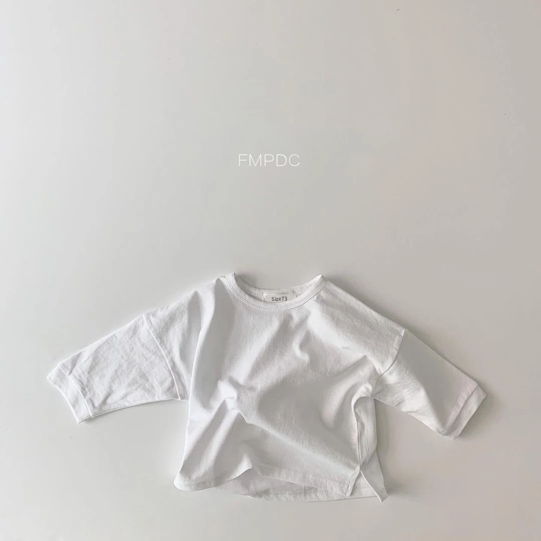 New Spring Autumn Baby T-Shirts Infant Baby Girls Boys Solid Color Base T Shirt Kids Cotton Tops Round Neck Toddler Clothes