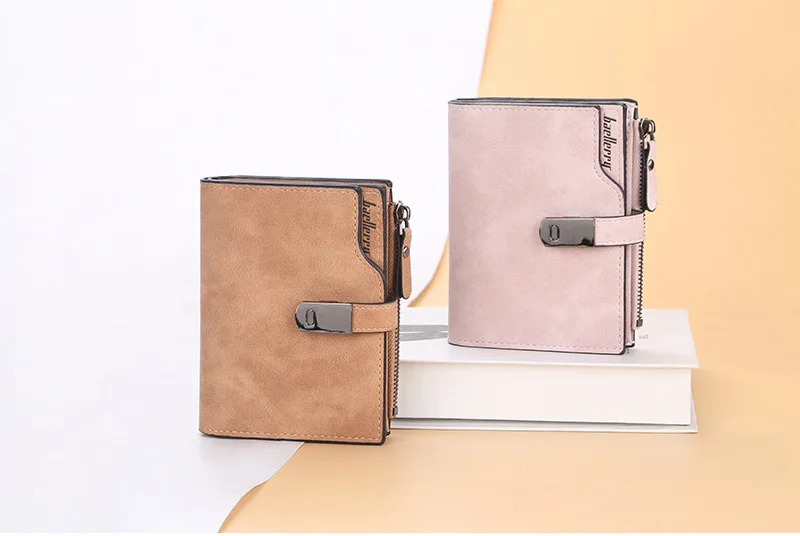 Baellerry Women Wallets Short Magnetic Buckle Top Quality Card Holder Female Purse Zipper Wallet For Women