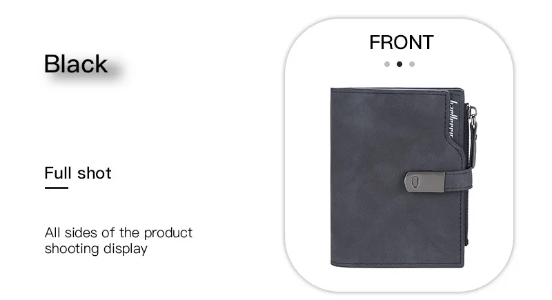 Baellerry Women Wallets Short Magnetic Buckle Top Quality Card Holder Female Purse Zipper Wallet For Women