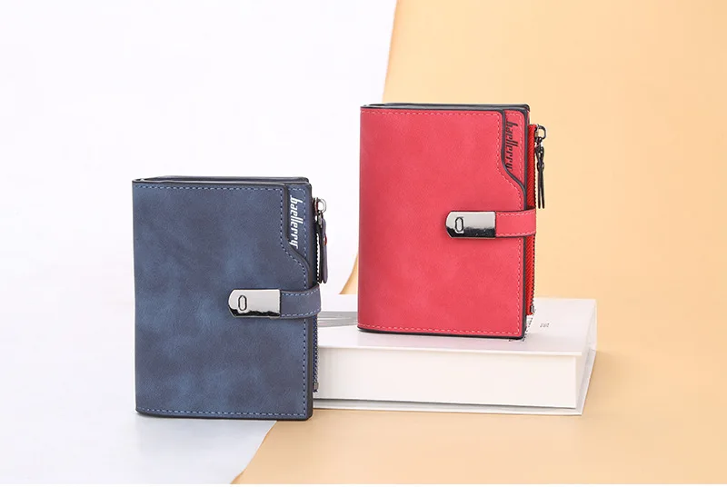 Baellerry Women Wallets Short Magnetic Buckle Top Quality Card Holder Female Purse Zipper Wallet For Women