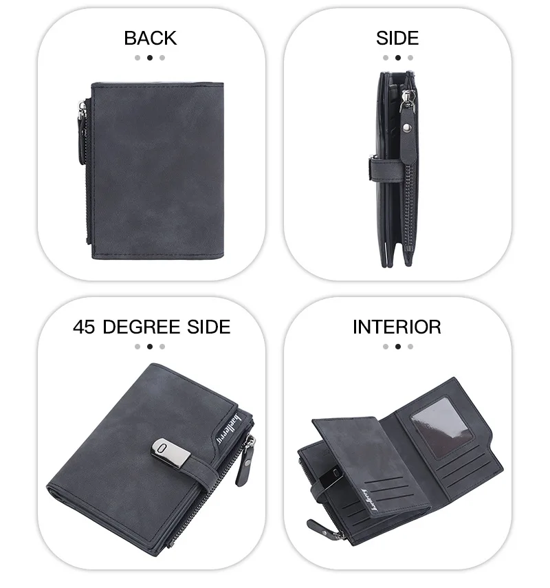 Baellerry Women Wallets Short Magnetic Buckle Top Quality Card Holder Female Purse Zipper Wallet For Women