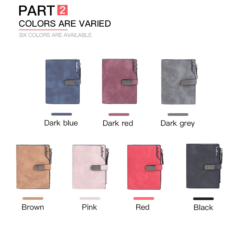 Baellerry Women Wallets Short Magnetic Buckle Top Quality Card Holder Female Purse Zipper Wallet For Women