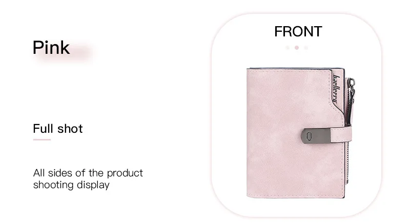 Baellerry Women Wallets Short Magnetic Buckle Top Quality Card Holder Female Purse Zipper Wallet For Women