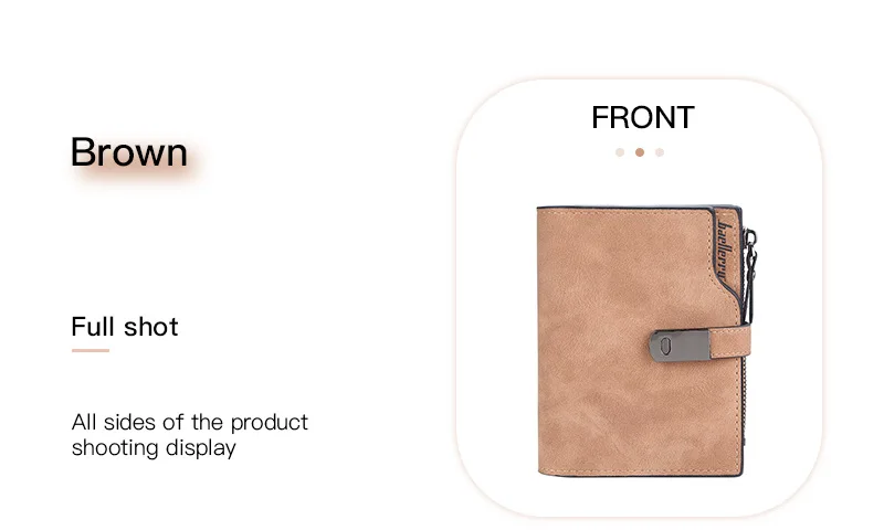 Baellerry Women Wallets Short Magnetic Buckle Top Quality Card Holder Female Purse Zipper Wallet For Women