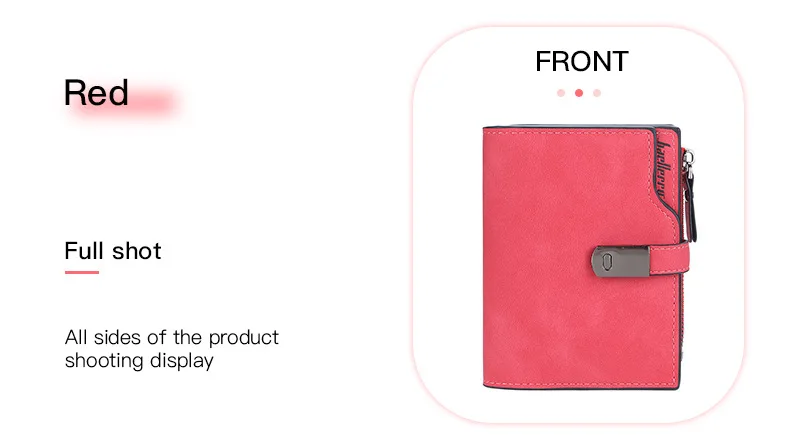 Baellerry Women Wallets Short Magnetic Buckle Top Quality Card Holder Female Purse Zipper Wallet For Women