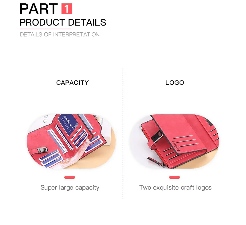 Baellerry Women Wallets Short Magnetic Buckle Top Quality Card Holder Female Purse Zipper Wallet For Women