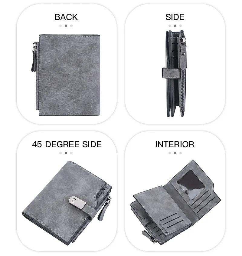 Baellerry Women Wallets Short Magnetic Buckle Top Quality Card Holder Female Purse Zipper Wallet For Women