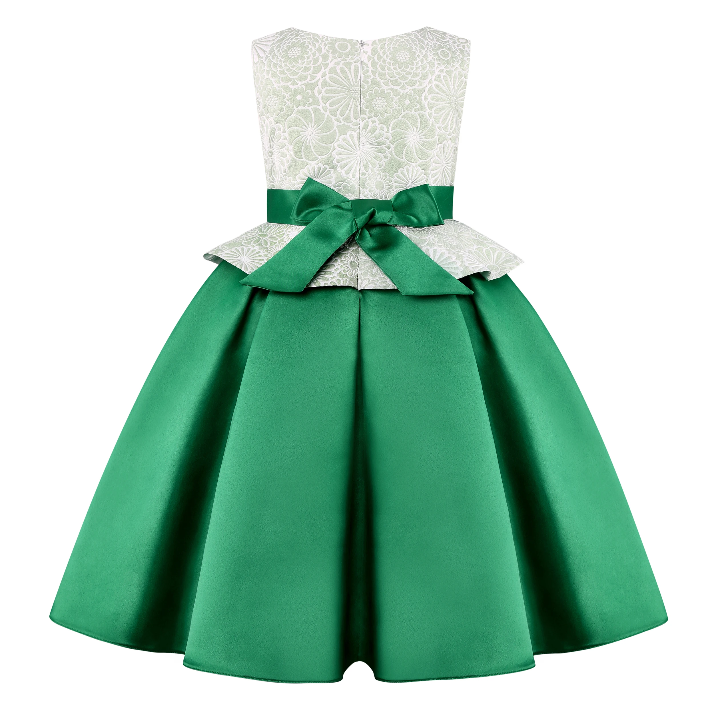 Summer Children's Dress Bow Princess Cute Dress Flower Child Wedding Host Show Evening Dress