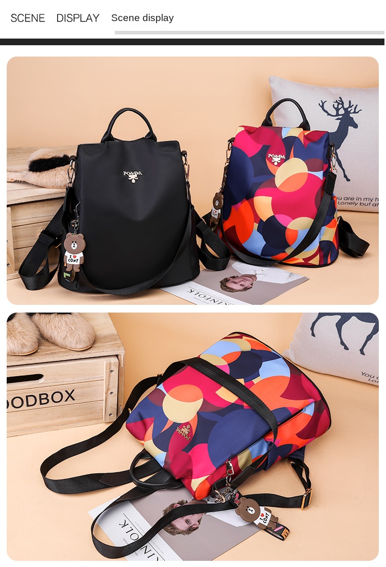 Women Backpack Fashion Oxford Cloth Shoulder Bags School Bags for Teenage Large Capacity Print Waterproof Travel Backpack