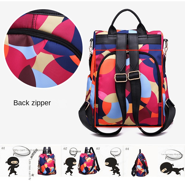 Women Backpack Fashion Oxford Cloth Shoulder Bags School Bags for Teenage Large Capacity Print Waterproof Travel Backpack