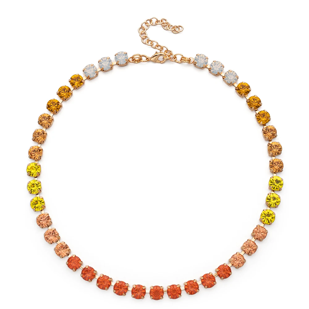 2023 New Design Zircon Necklace For Women Colorful Pearl and Crystal Choker Claw Setting Diamond Jewelry Gift