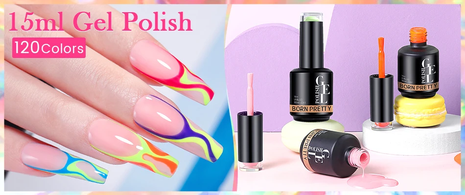 BORN PRETTY 250g 6 IN 1 Glue Gel Nail Polish Keep Nail C Arc Enhanced Nail Art Thickness Rubber Base Gel Super Bright Top Coat