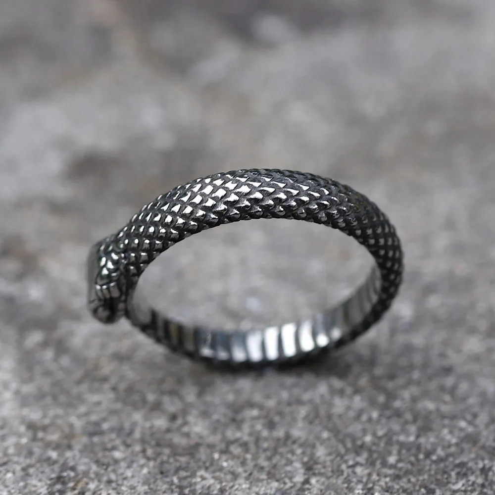 2023 NEW Men's 316L stainless-steel rings Viking Snake head animal Amulet RING for teens fashion Jewelry Gifts free shipping