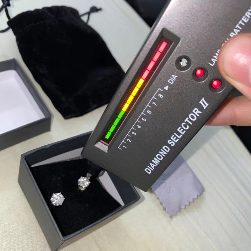 JoyceJelly 1/2/4CT D Color Moissanite Diamond Stud Earrings S925 Sterling Silver Plated 18K Gold Ear-studs Luxury Fine Jewelry